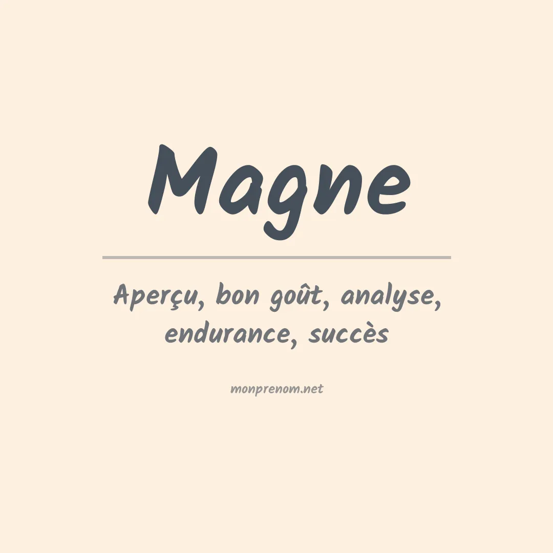 Prénom Magne