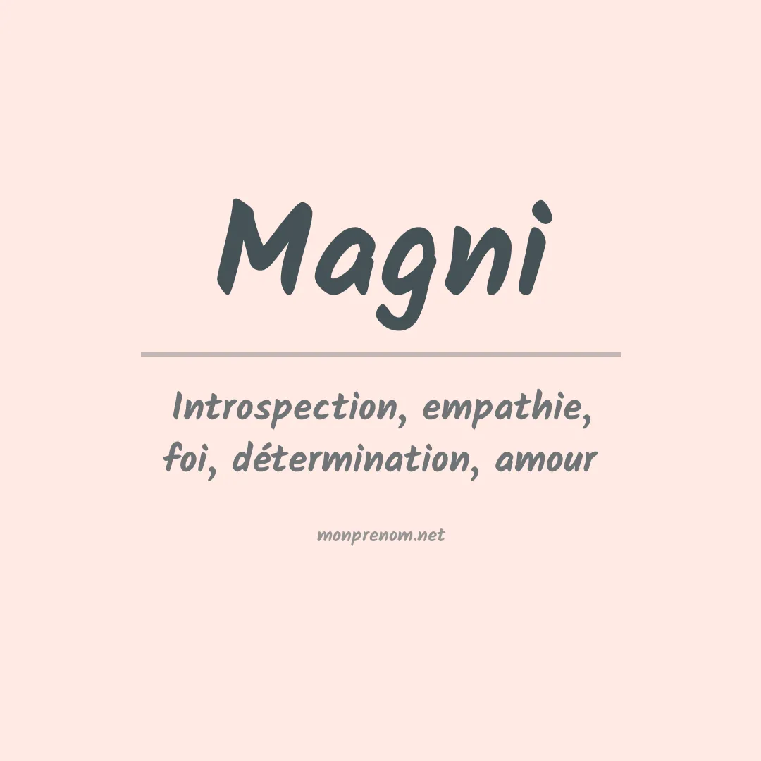 Prénom Magni