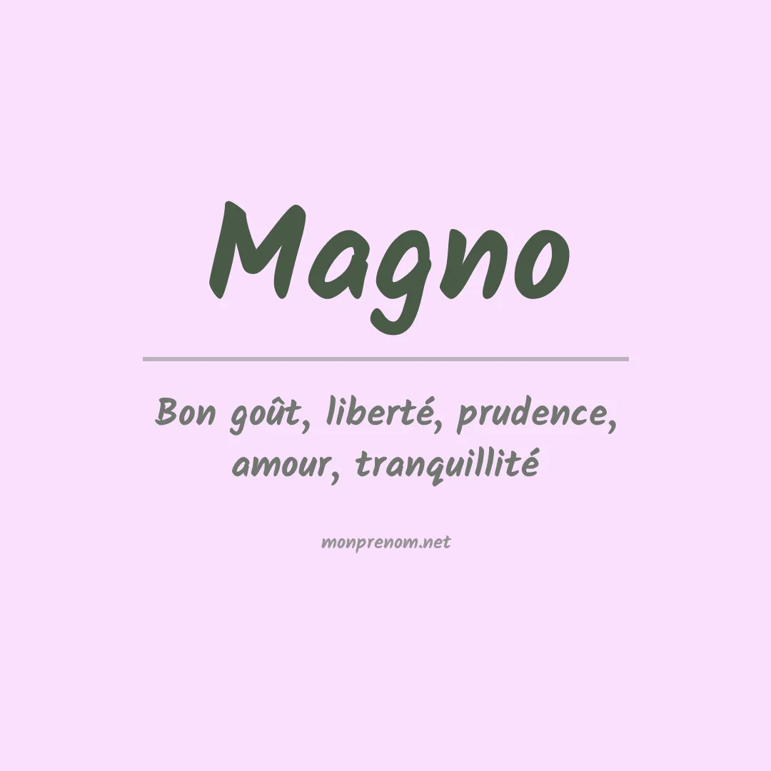 Prénom Magno