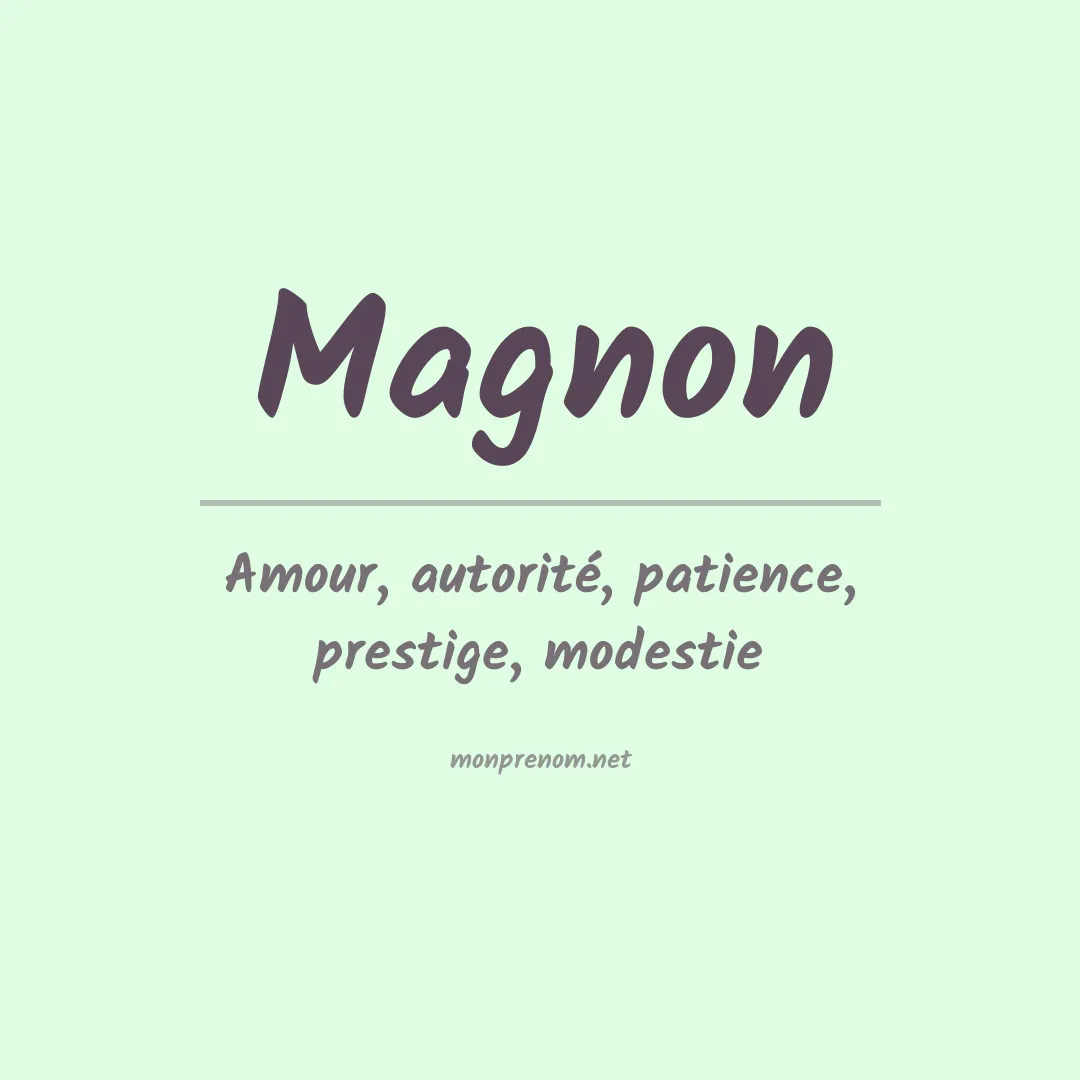 Prénom Magnon