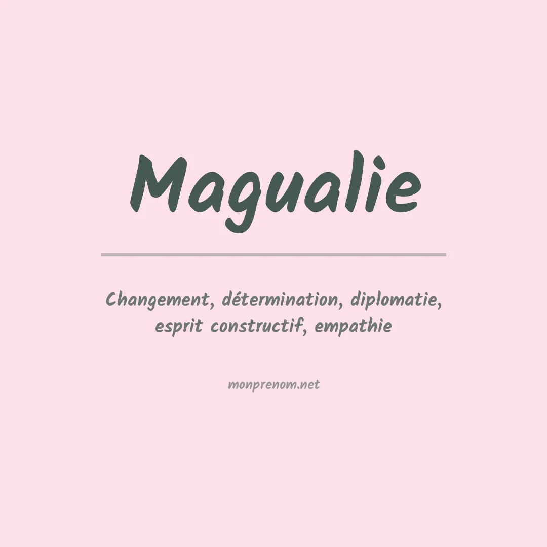 Signification du prénom Magualie