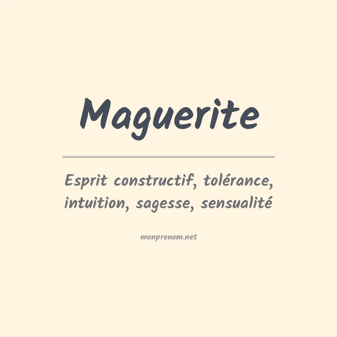 Signification du prénom Maguerite