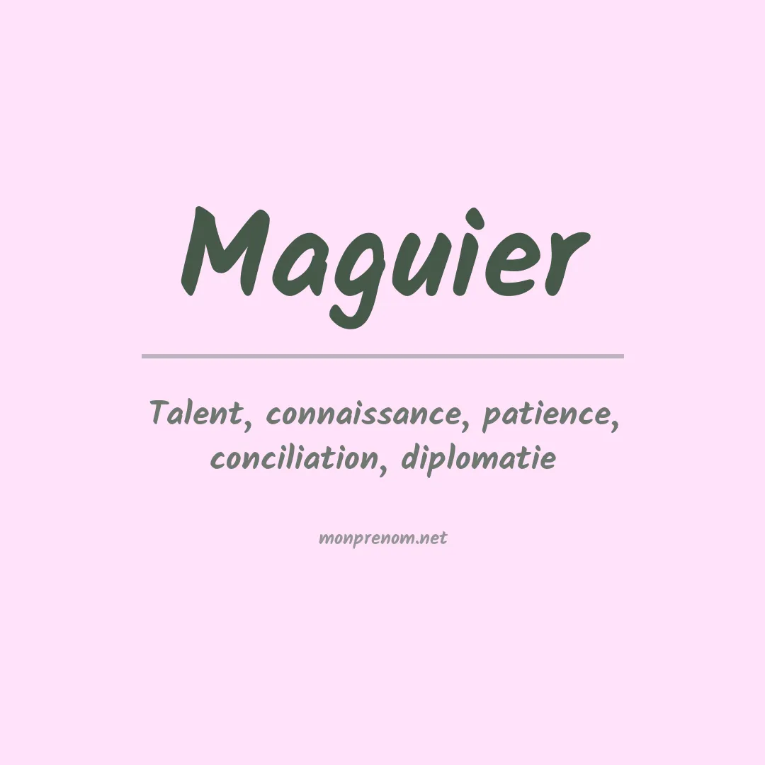 Prénom Maguier
