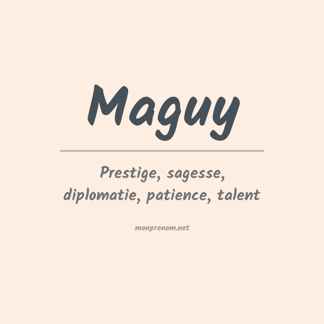 Prénom Maguy