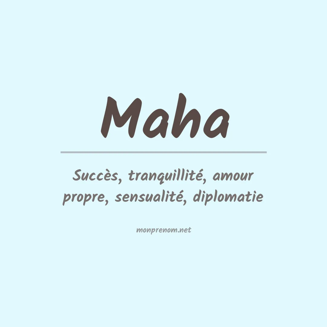 Prénom Maha