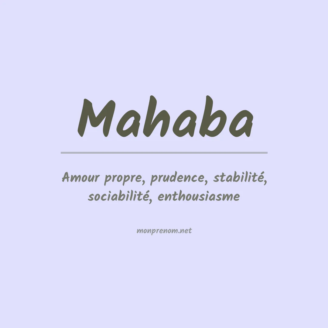 Prénom Mahaba