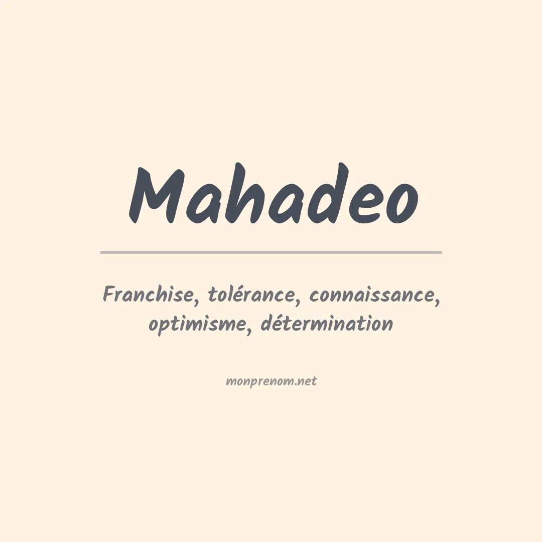 Prénom Mahadeo