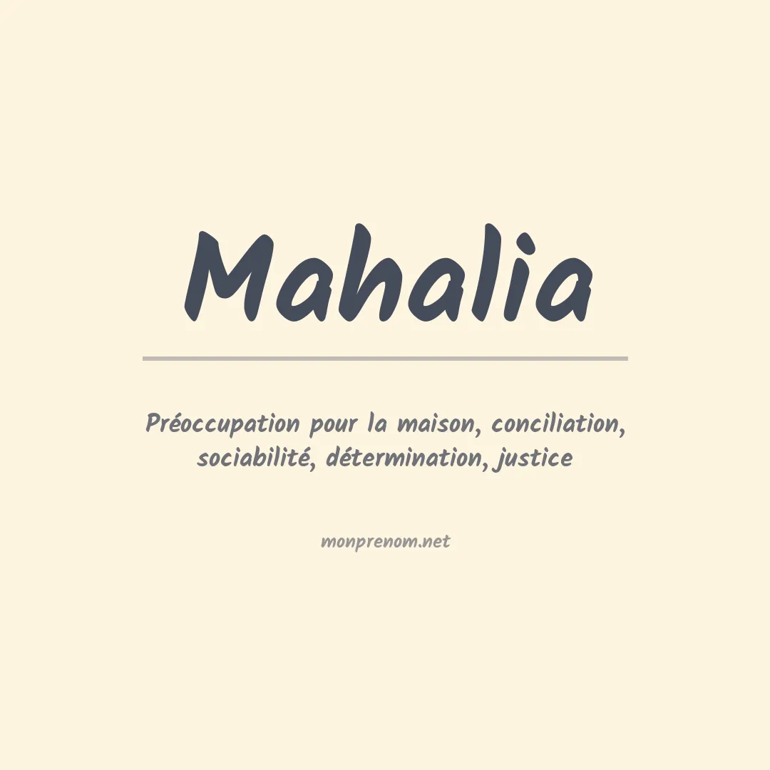 Prénom Mahalia