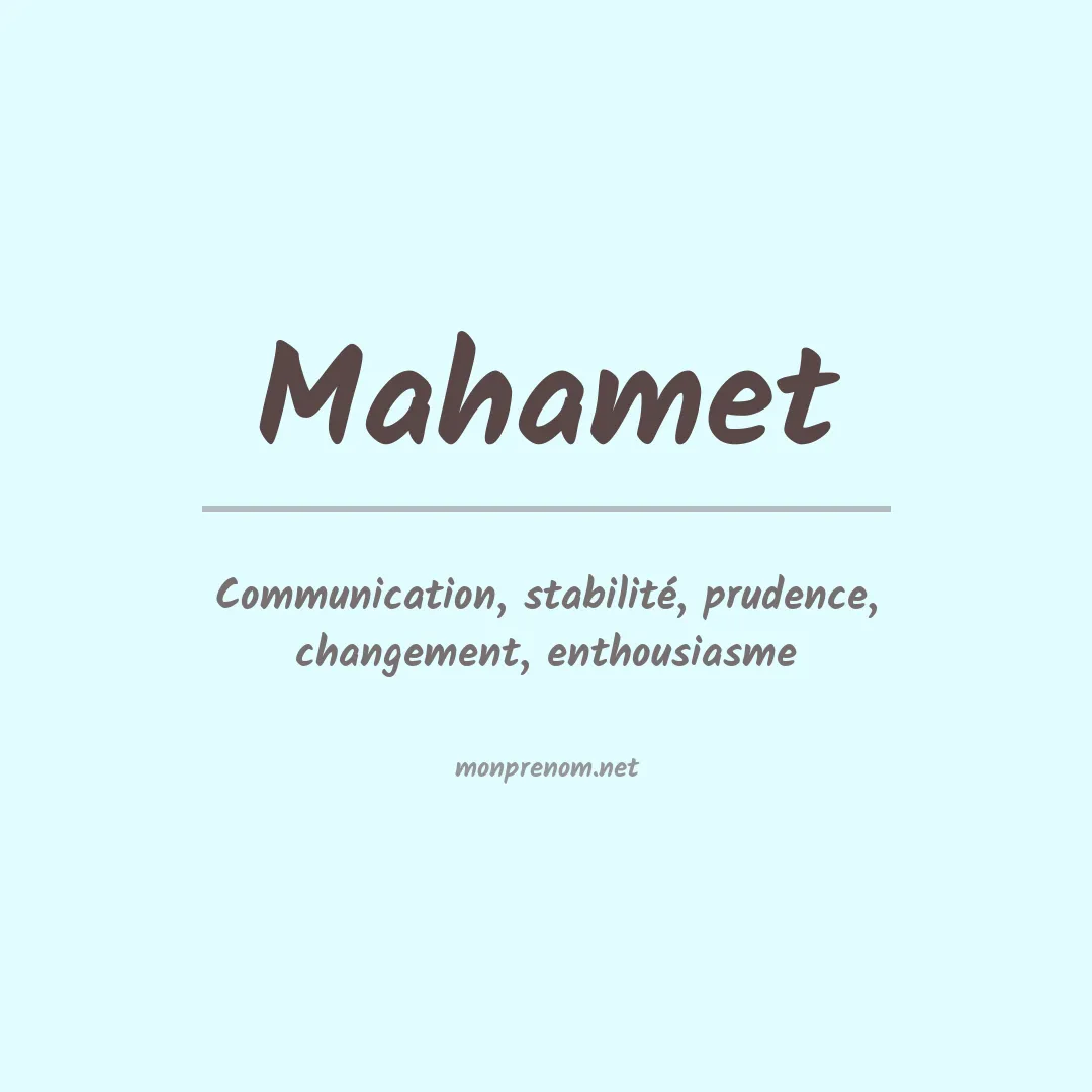 Prénom Mahamet