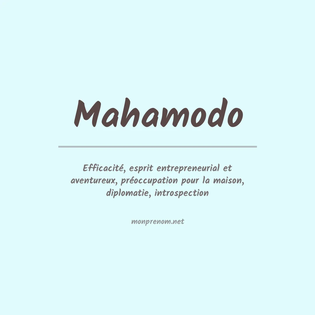 Signification du prénom Mahamodo