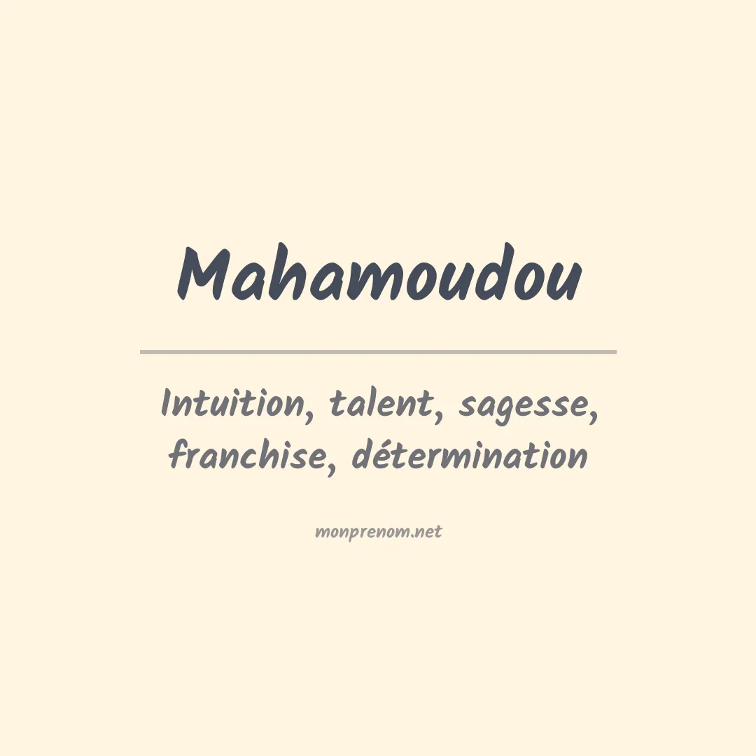 Prénom Mahamoudou