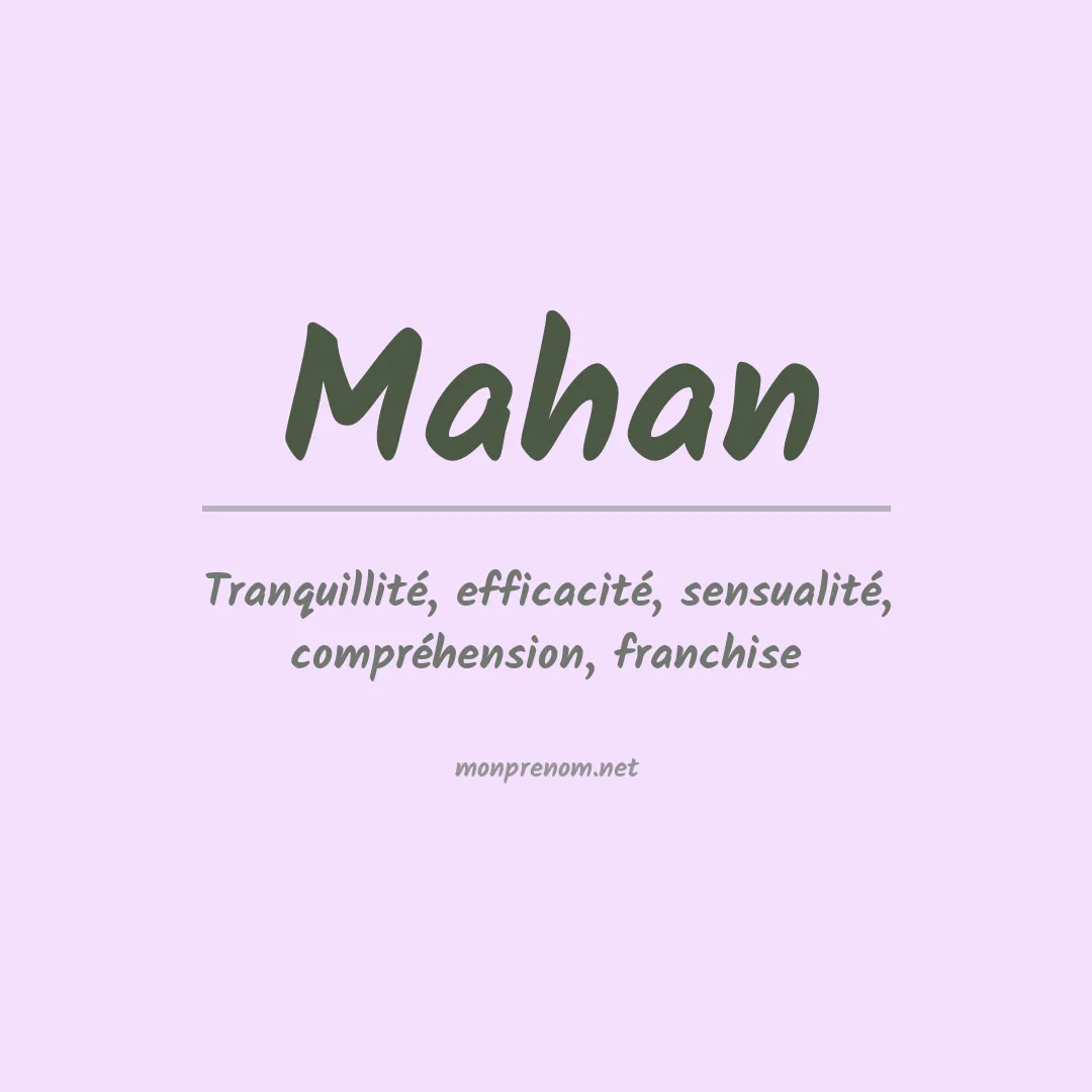 Prénom Mahan