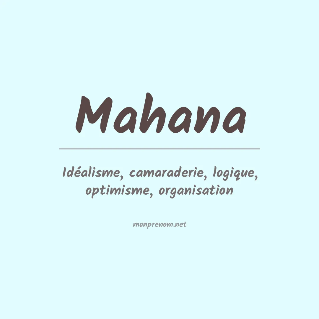 Prénom Mahana