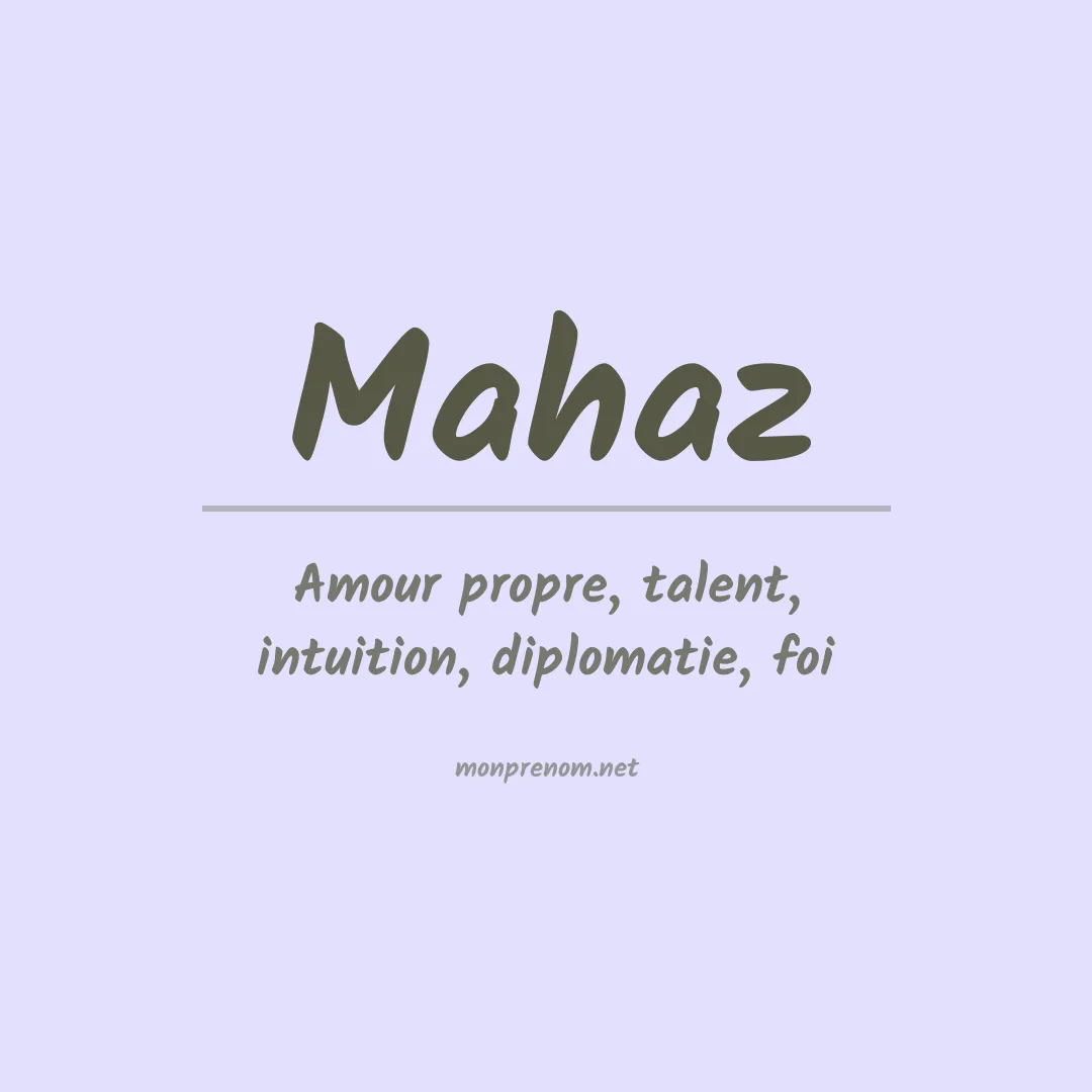 Prénom Mahaz