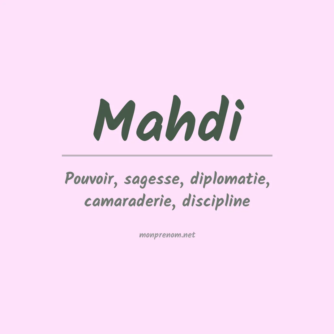 Prénom Mahdi