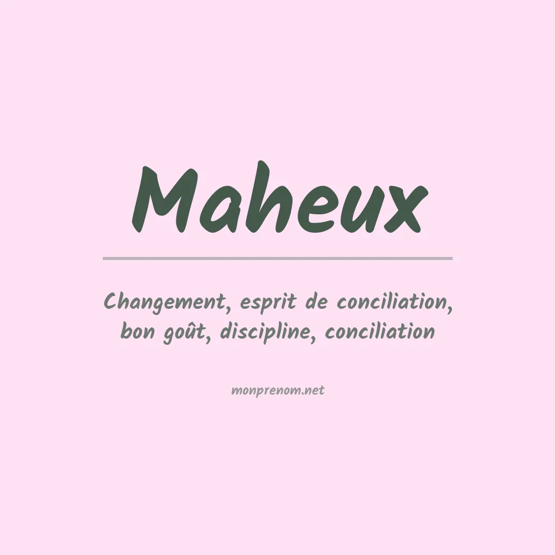Prénom Maheux