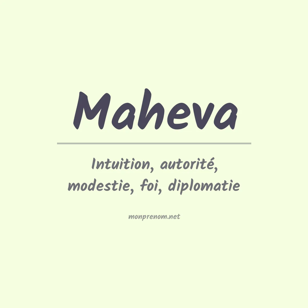 Prénom Maheva