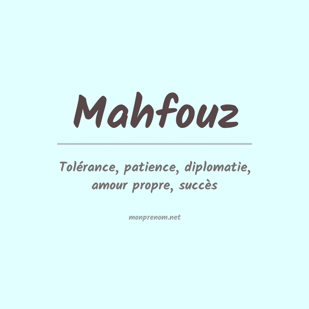 Prénom Mahfouz