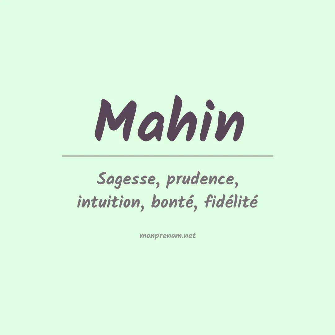 Prénom Mahin