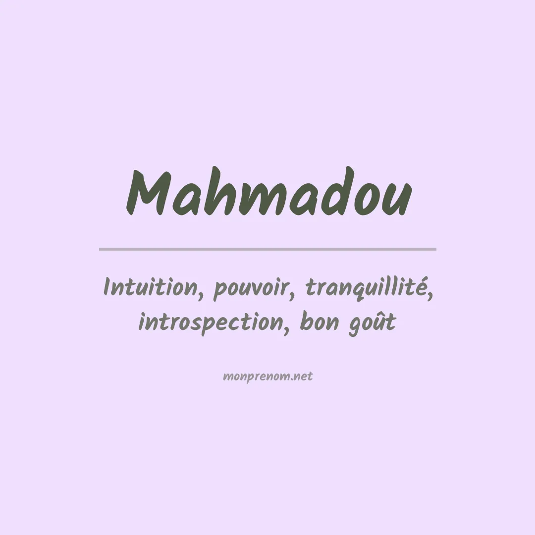 Prénom Mahmadou