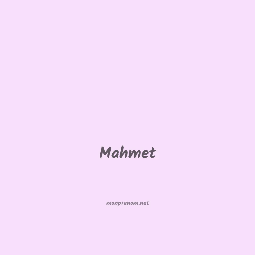 Mahmet en chinois