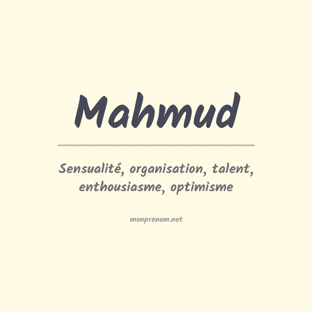 Prénom Mahmud