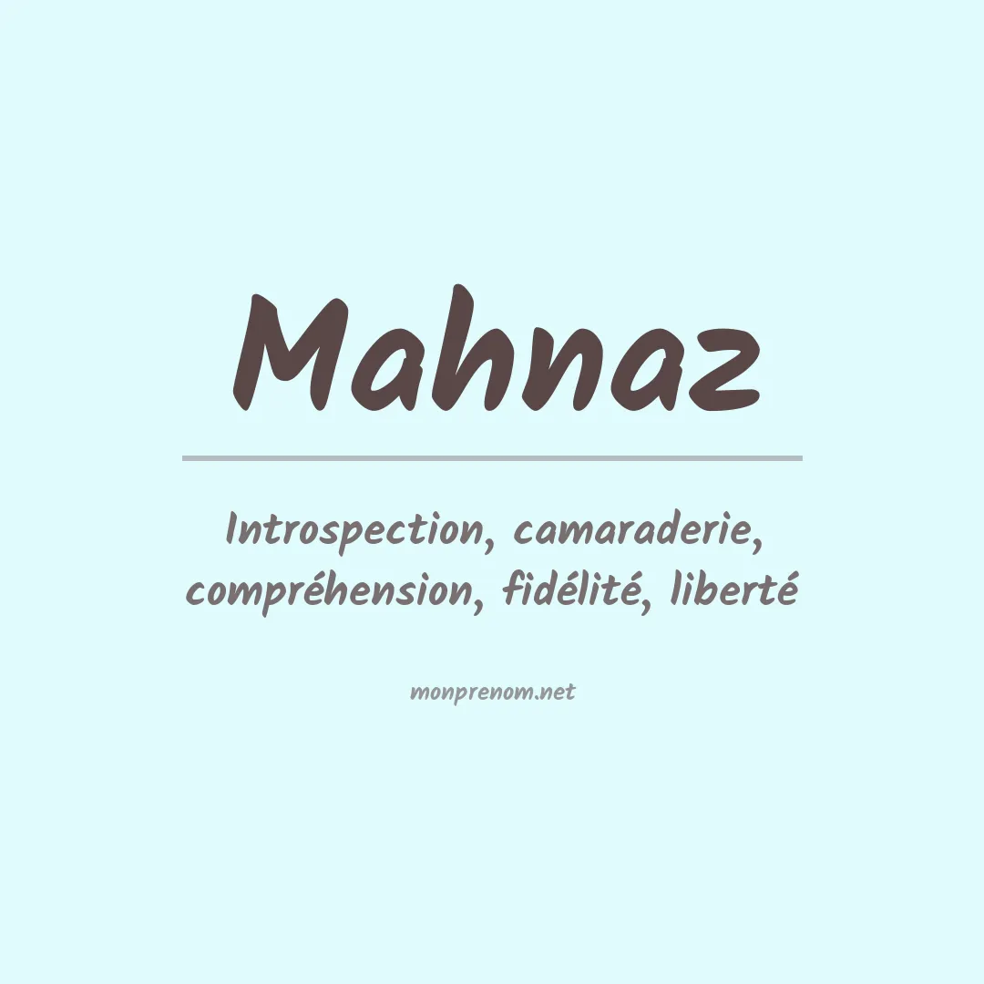 Prénom Mahnaz