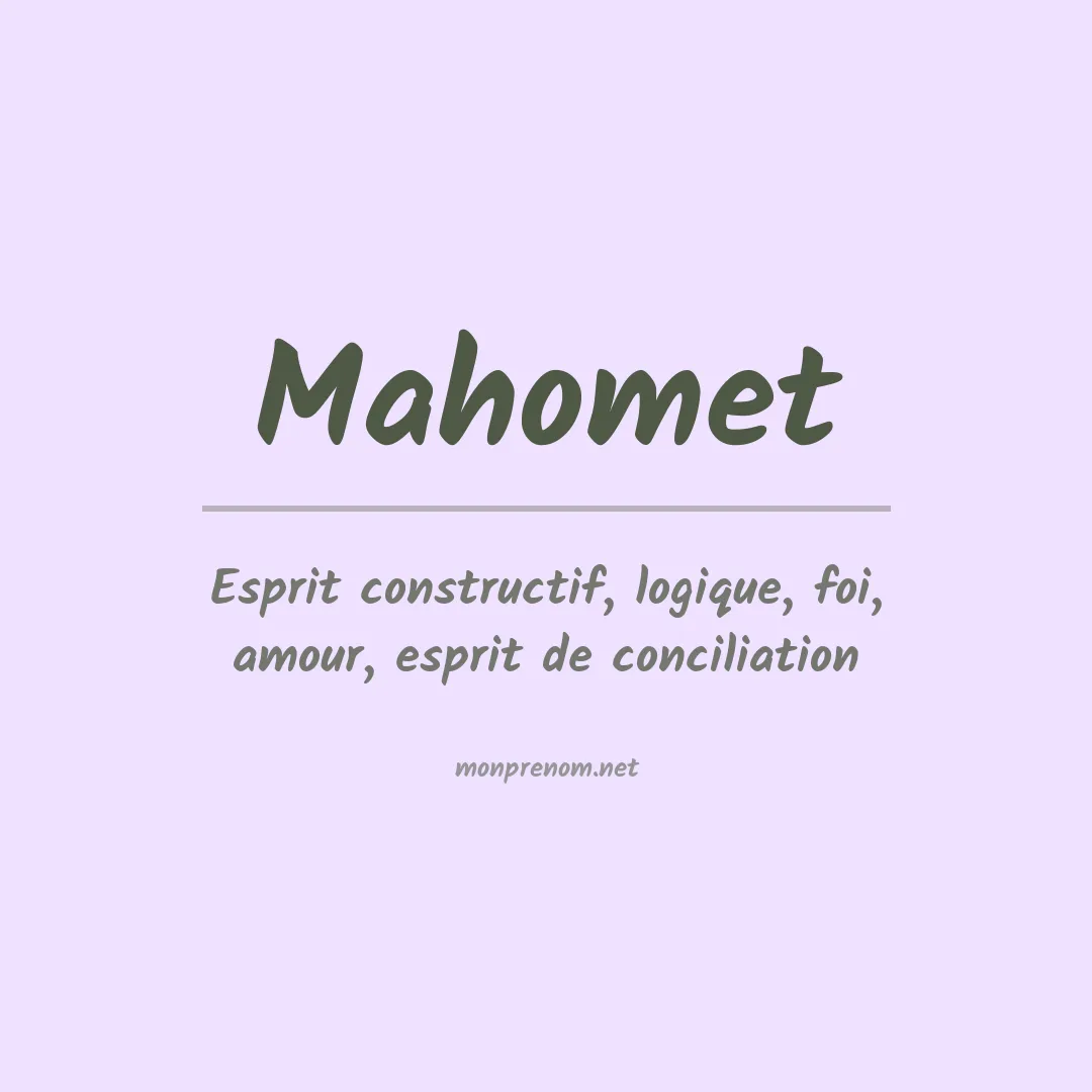 Signification du prénom Mahomet