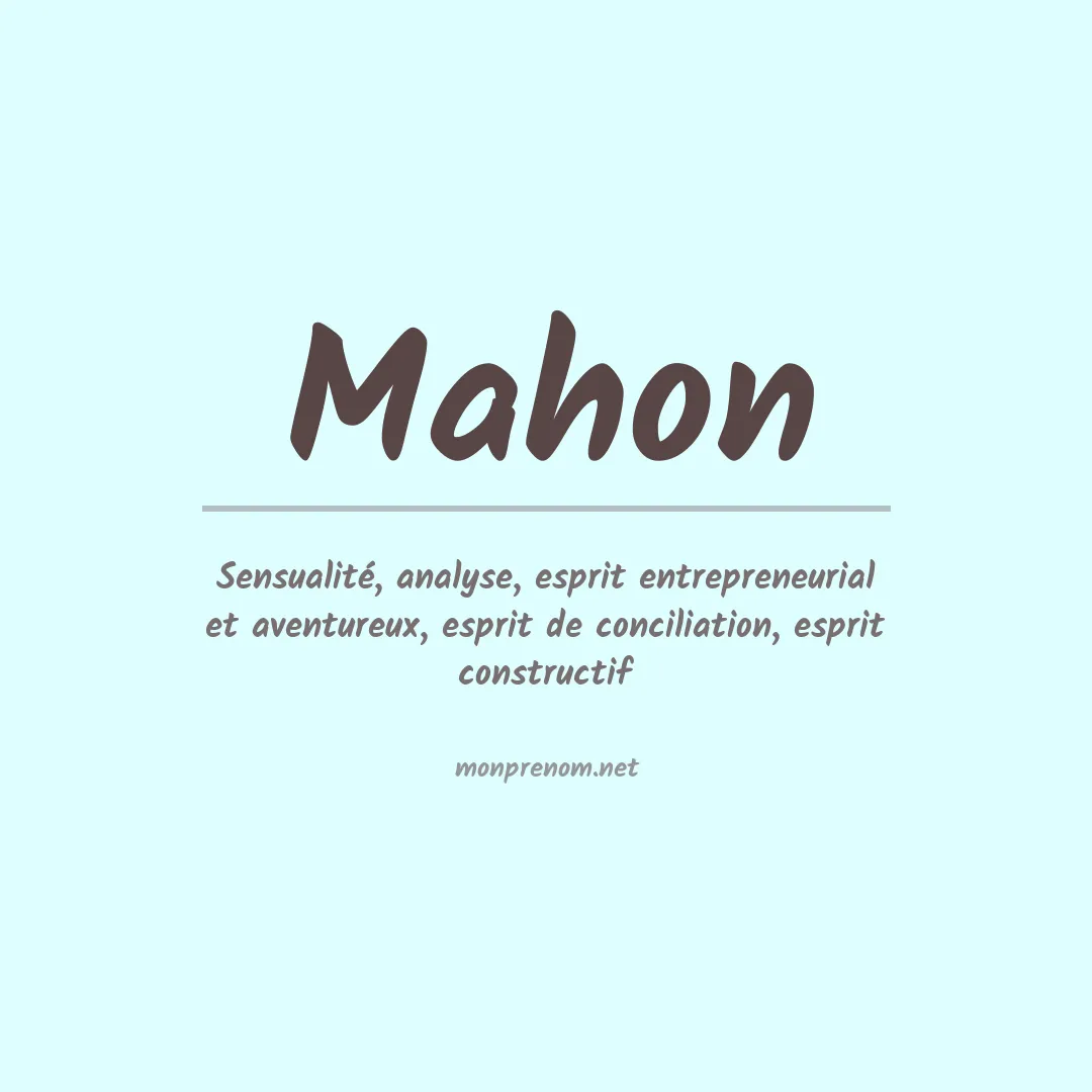 Prénom Mahon