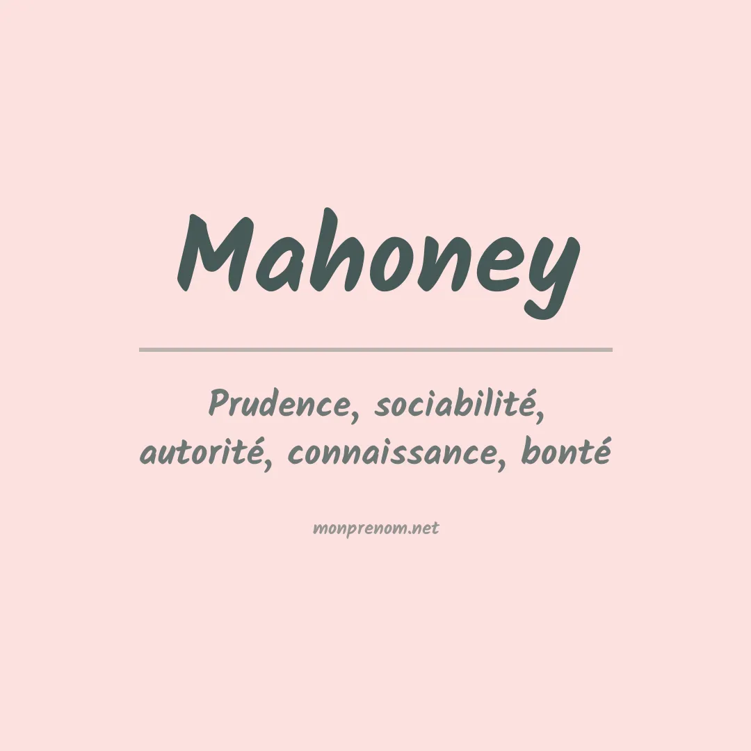 Prénom Mahoney
