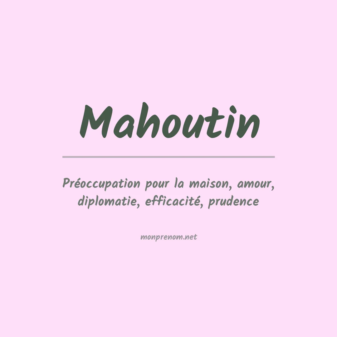 Prénom Mahoutin