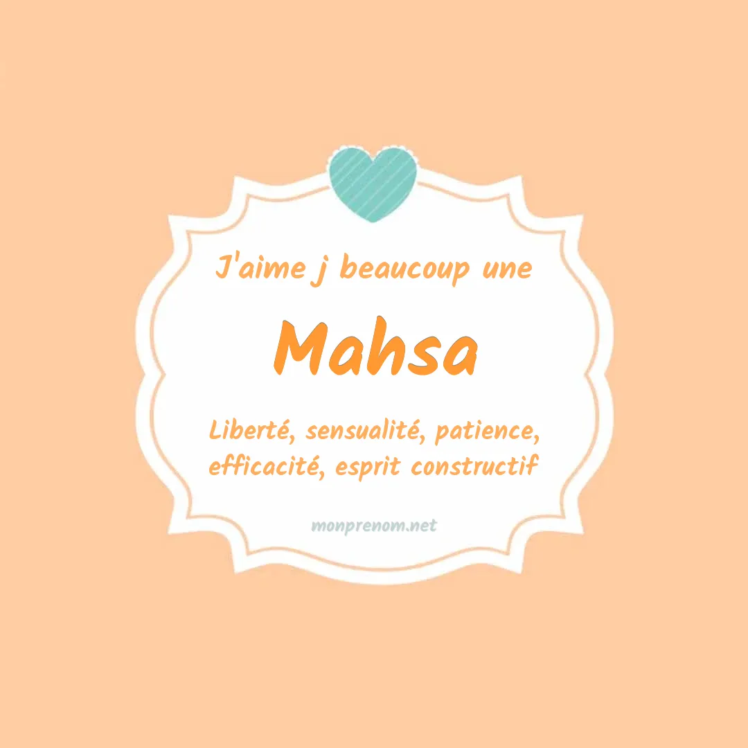 J'aime beaucoup Mahsa