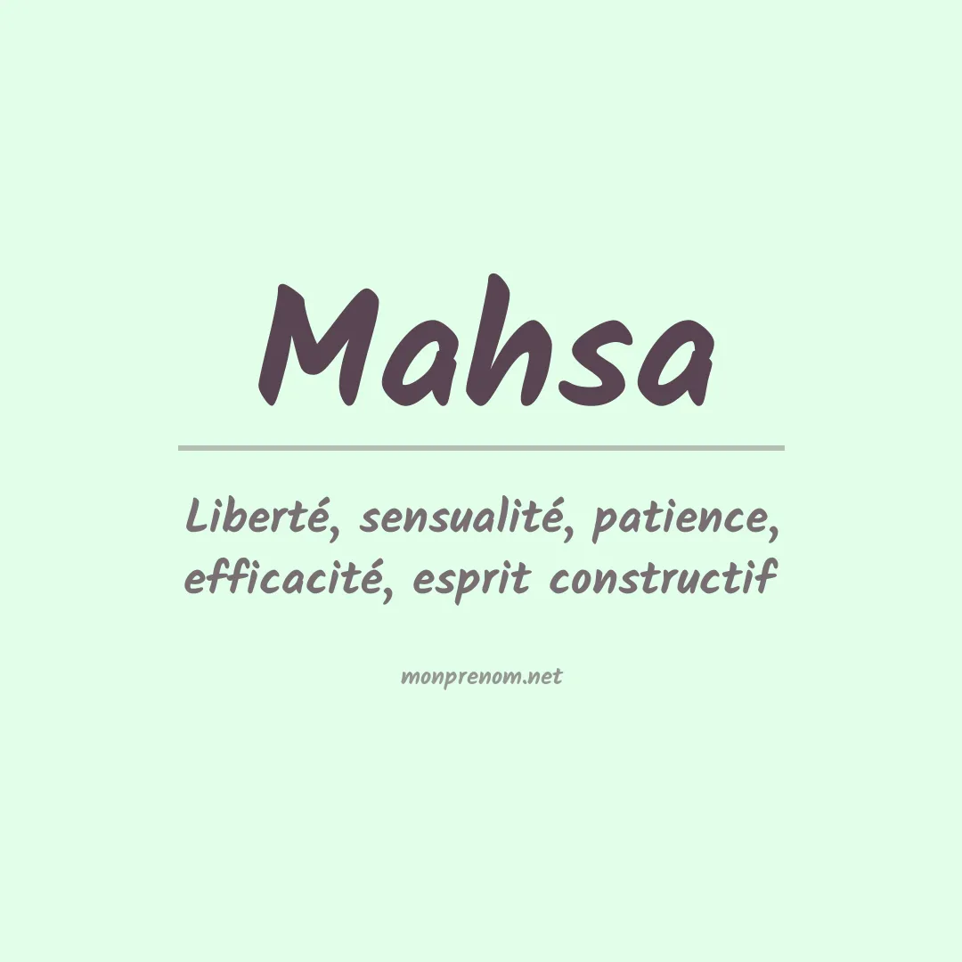 Prénom Mahsa