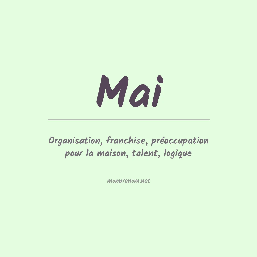 Prénom Mai