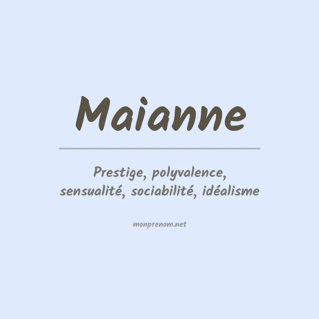 Signification du prénom Maianne