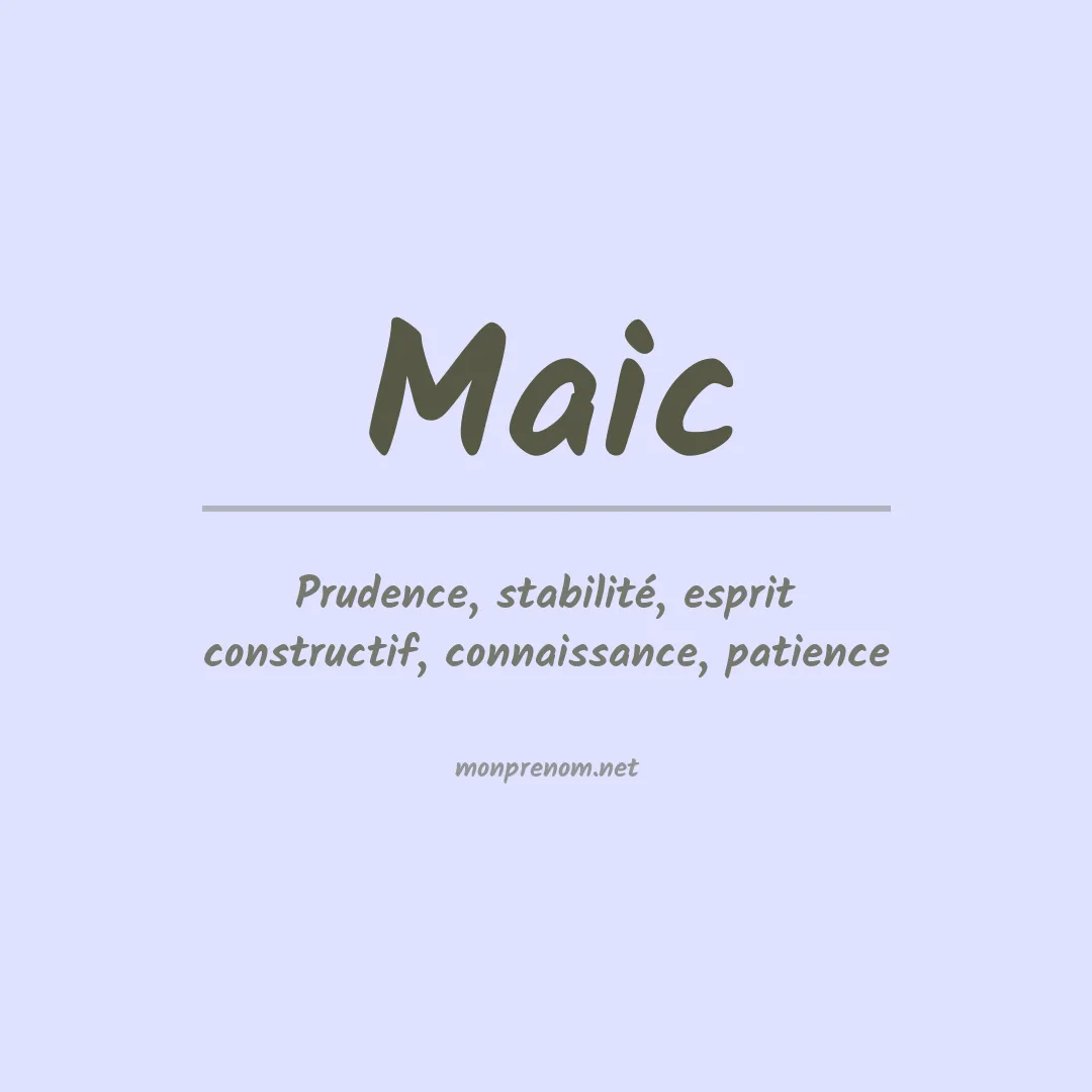Prénom Maic