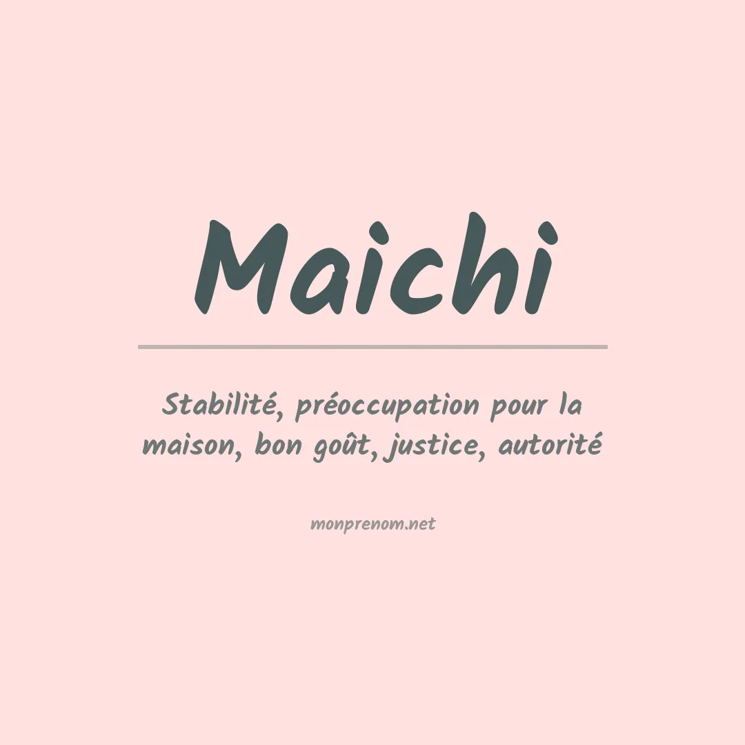 Prénom Maichi