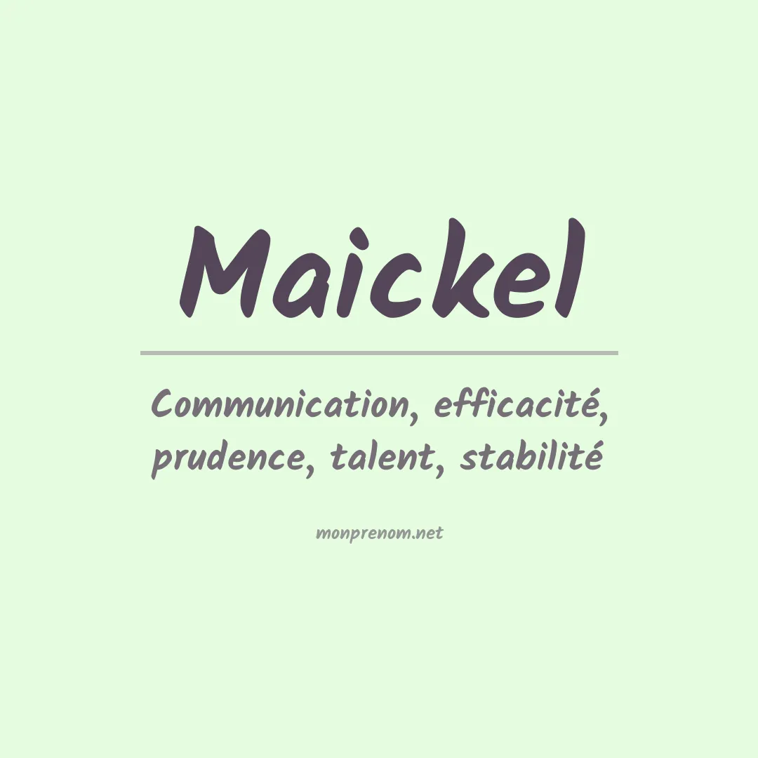 Prénom Maickel