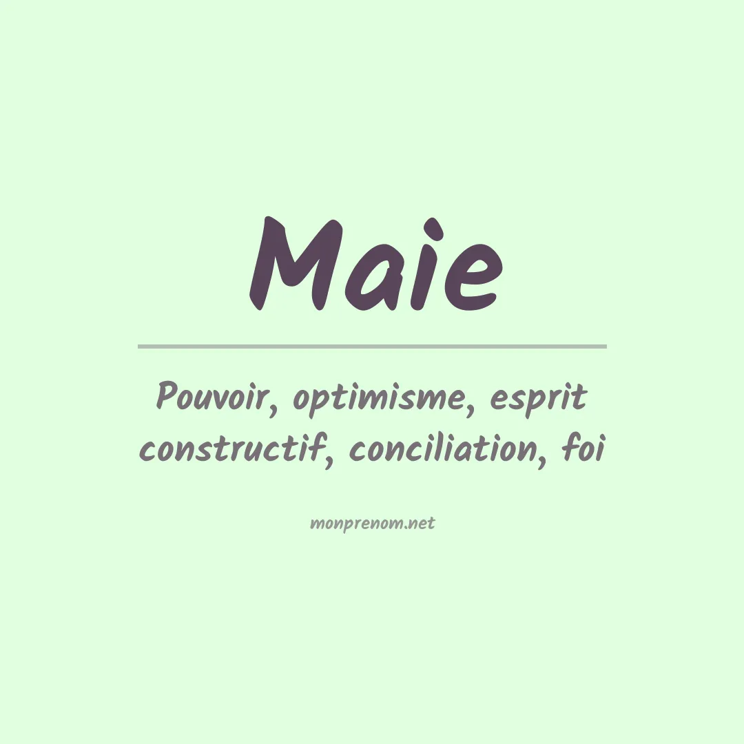 Prénom Maie