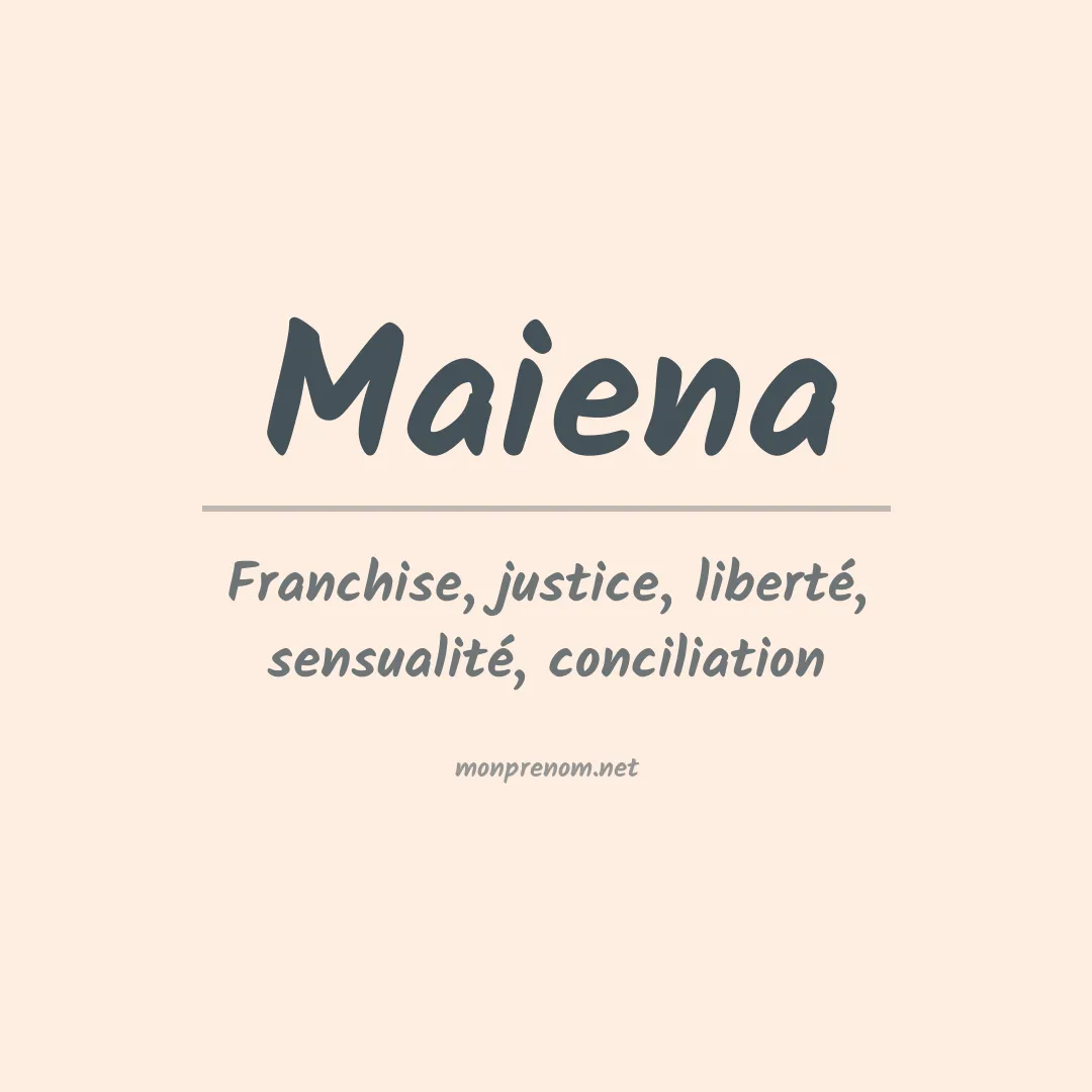 Signification du prénom Maiena