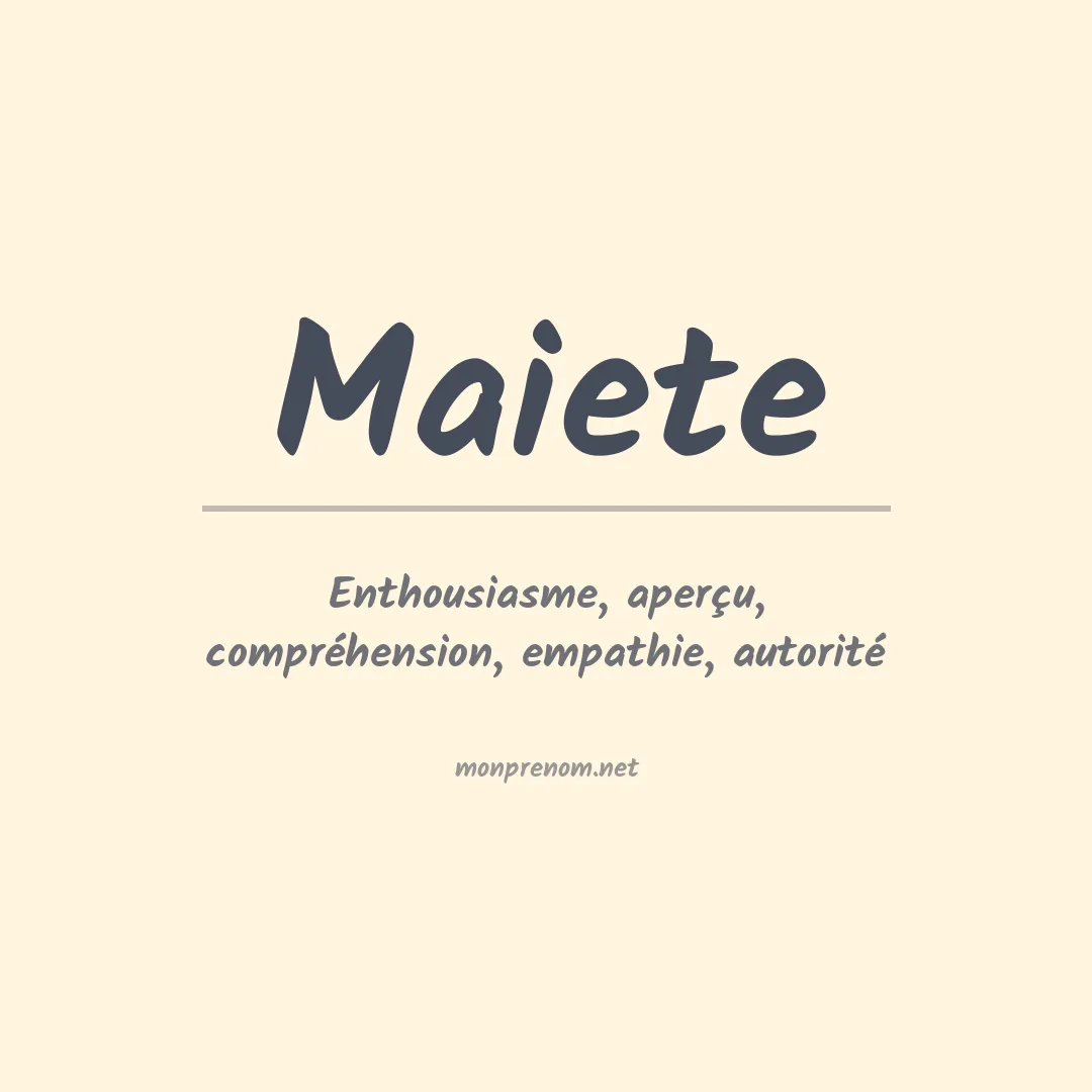 Prénom Maiete
