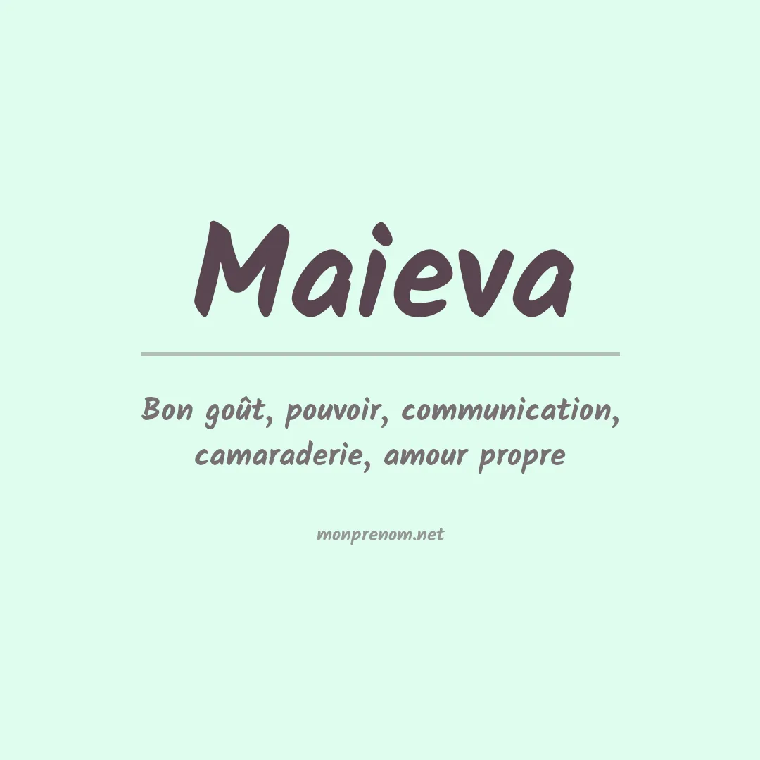 Signification du prénom Maieva