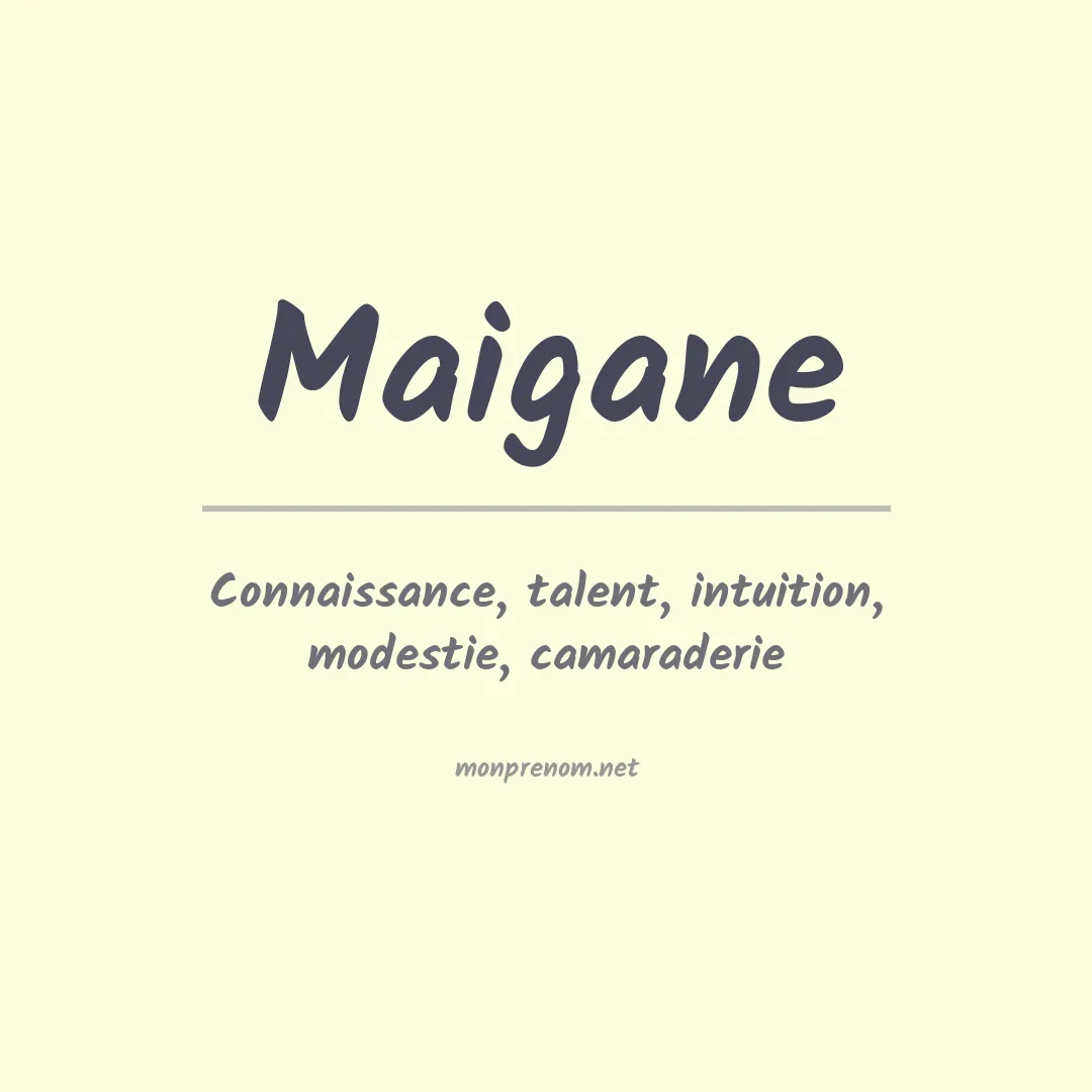 Prénom Maigane