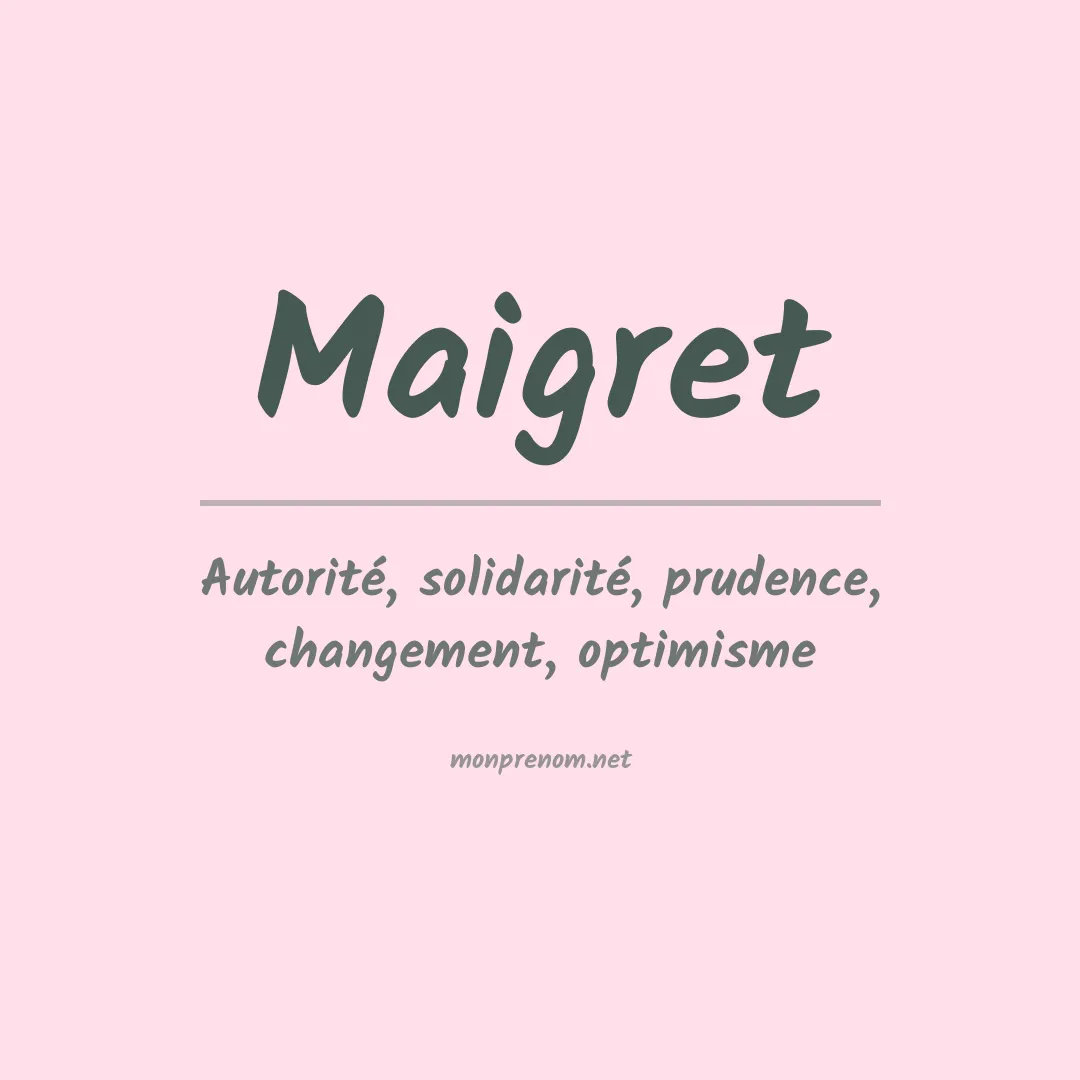 Signification du prénom Maigret