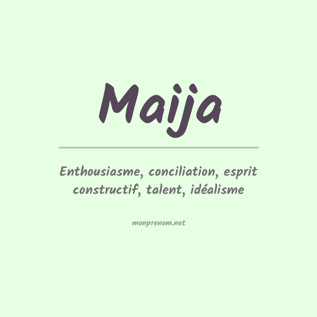 Prénom Maija