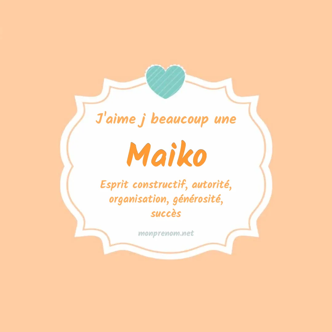 J'aime beaucoup Maiko