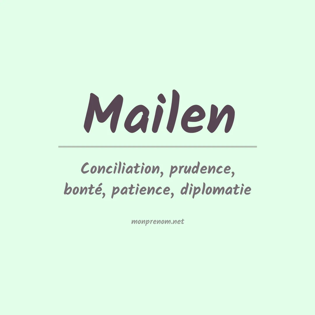 Signification du prénom Mailen