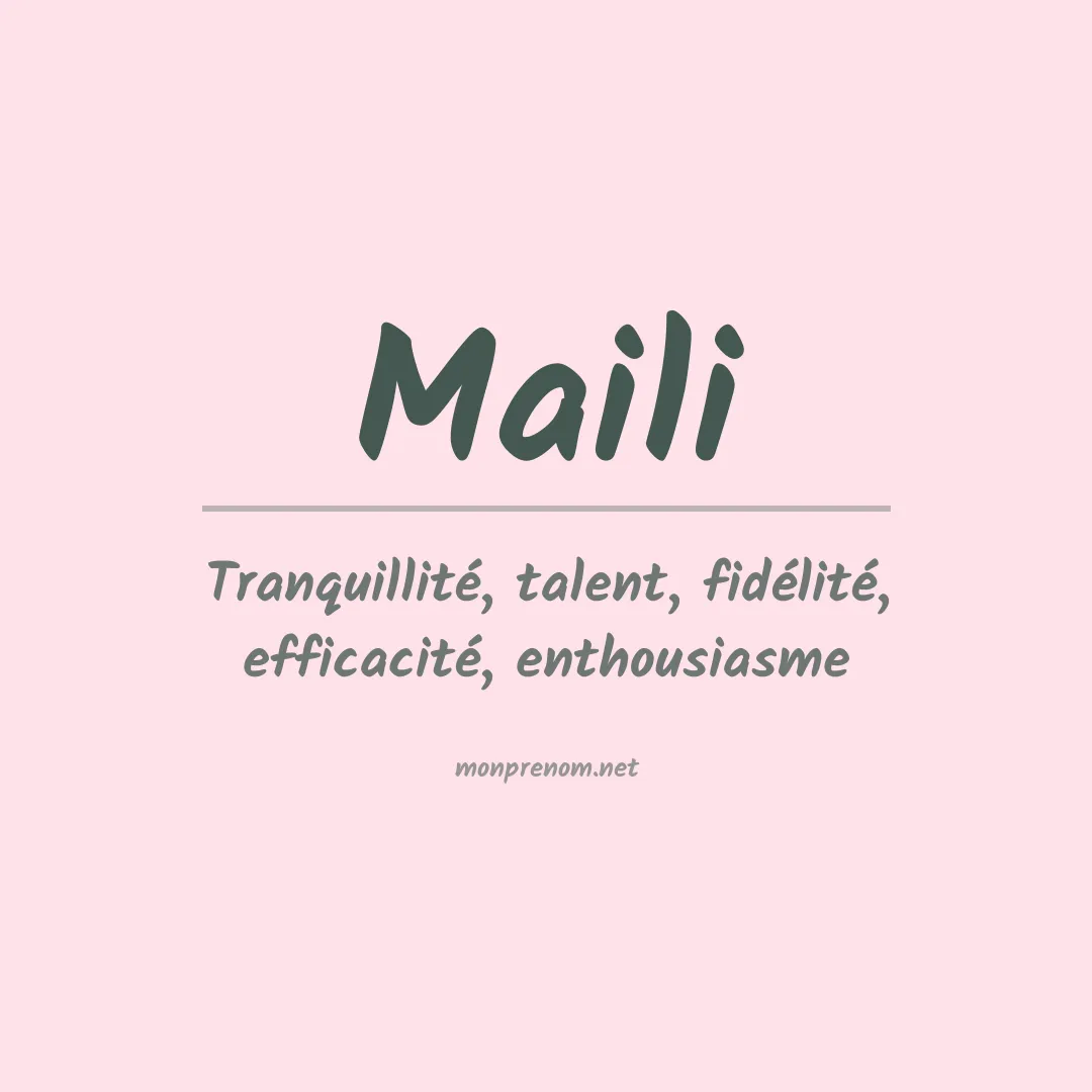 Prénom Maili