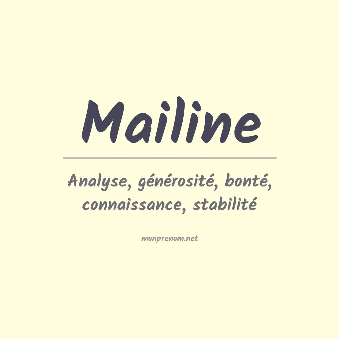 Prénom Mailine