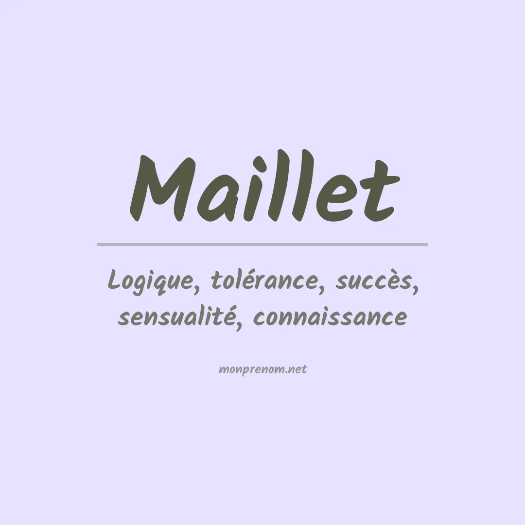Prénom Maillet